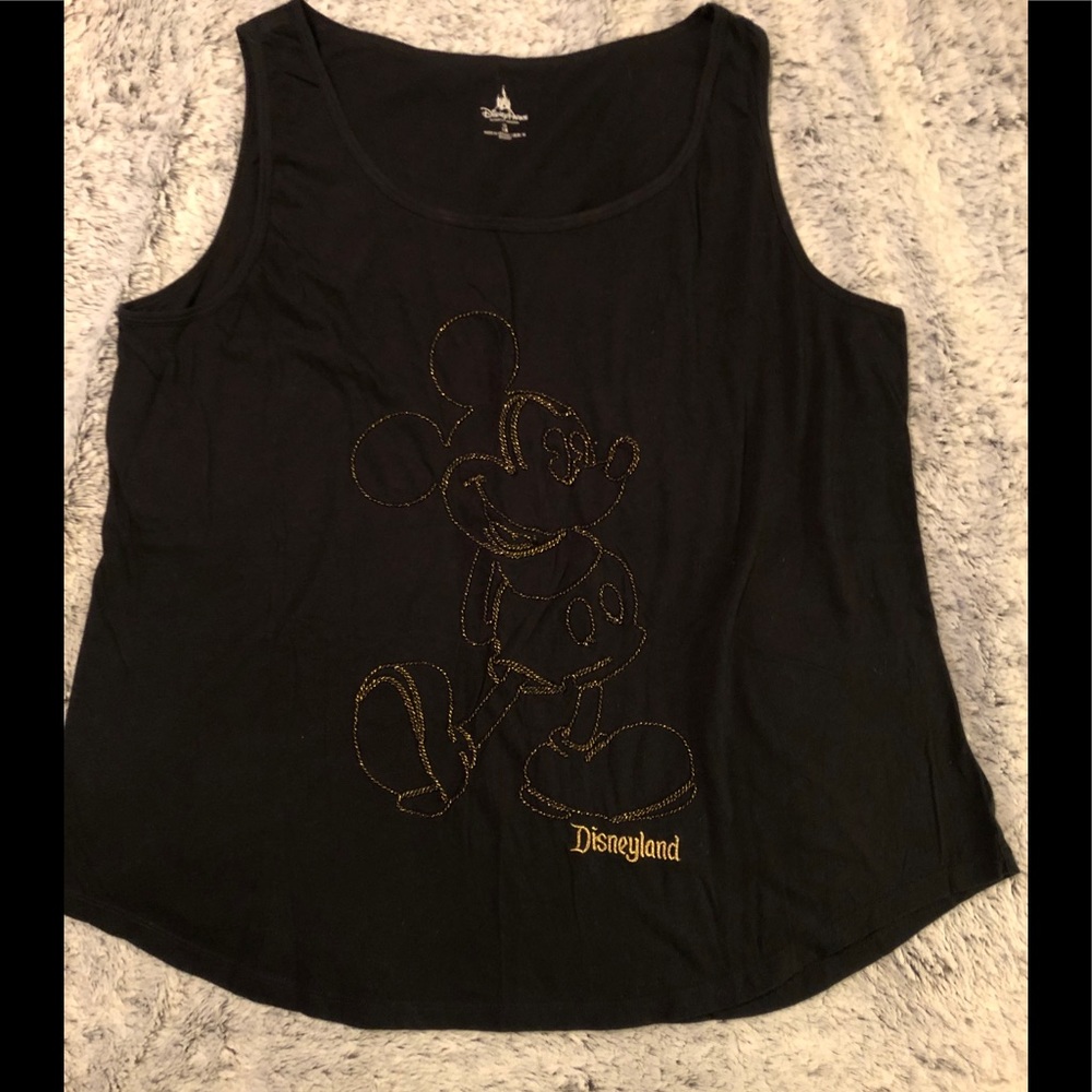 Disneyland Mickey Mouse black gold tank top 1x 🌟